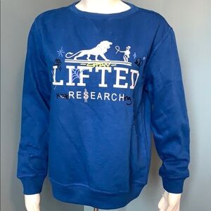 Lifted Research Group Blue Lion Sweatshirt size L